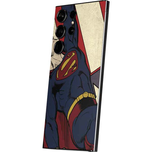DC Comics Superman Vintage Pose American Flag Galaxy S25 Ultra Skin